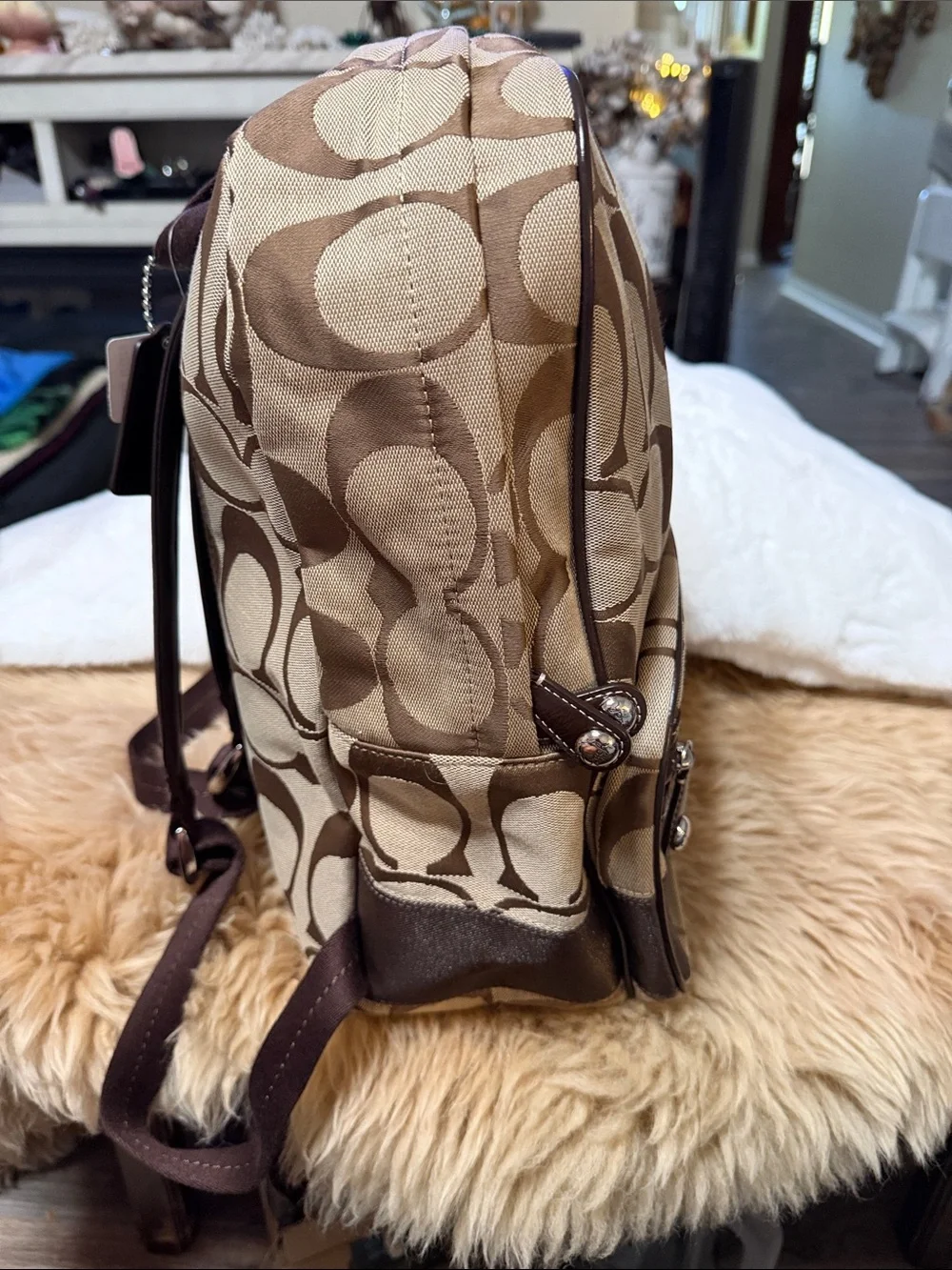 Coach Signature Backpack Brown/Mahogany F77171 NWT